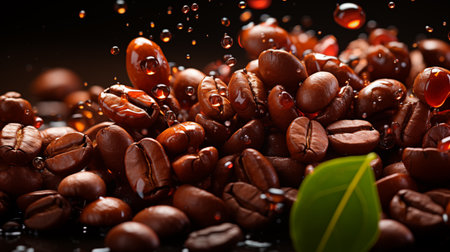 close up of coffee beans.の素材