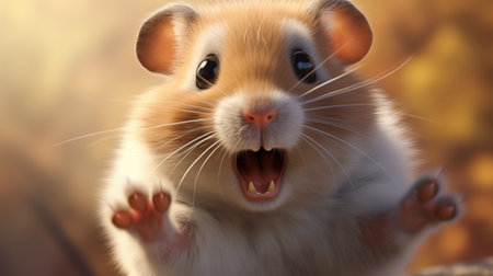 close up of cute hamster.の素材
