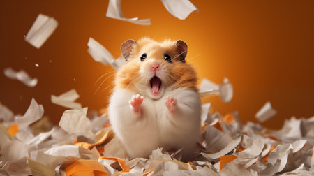 close up of cute hamster.の素材