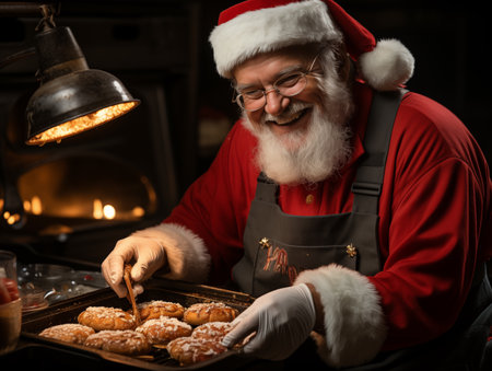 Santa Claus with cookies.の素材