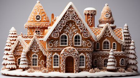 Christmas gingerbread house.の素材