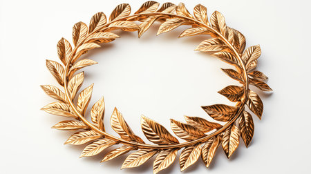 golden laurel wreath.の素材