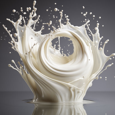 swirl of the milk splash.の素材