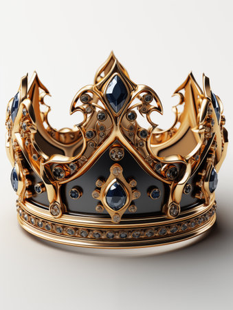 golden crown on a white backgroundの素材