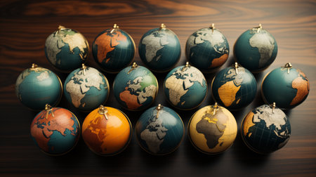 collection of the earth globes.の素材