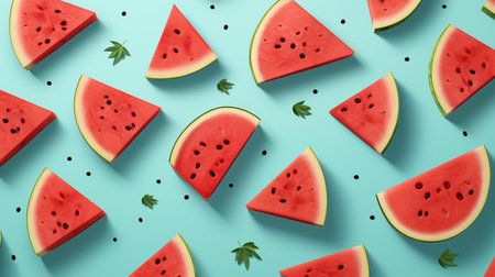 seamless pattern of watermelon.の素材