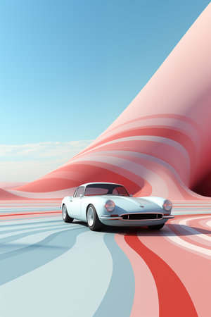 sport car on the road.の素材