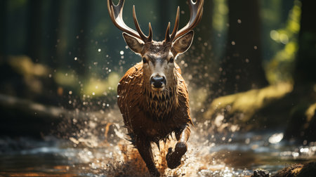 deer in the woods.の素材