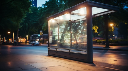 billboard at night city.の素材