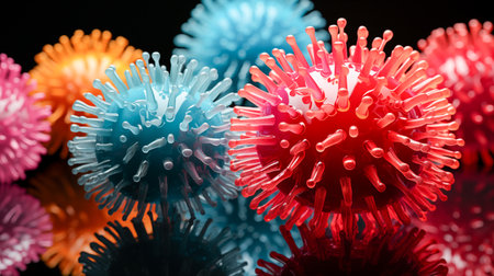 illustration of a virus.の素材