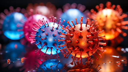 illustration of a virus.の素材