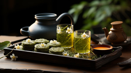 green tea ceremonyの素材