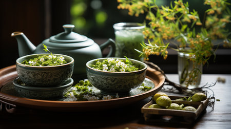 green tea ceremonyの素材