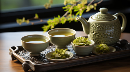 green tea ceremonyの素材