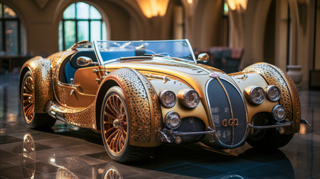 old yellow car.の素材