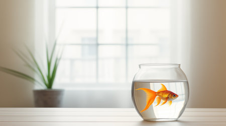 goldfish in aquarium.の素材