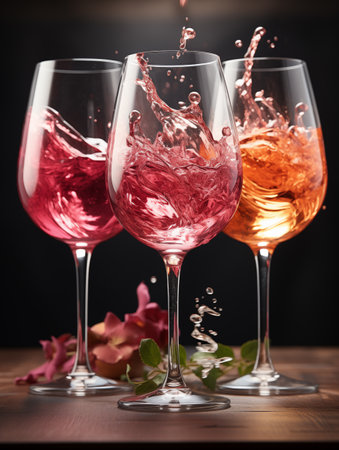 glasses of wine.の素材