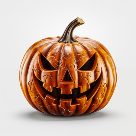 Halloween pumpkin isolated on white.の素材