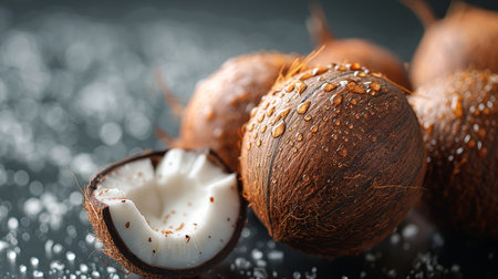 fresh tasty coconuts.の素材