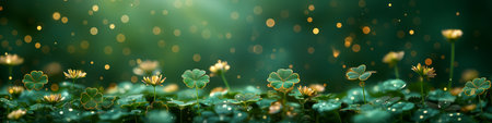 St. Patrick's Day green background.の素材