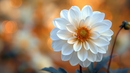 white dahlia flower.の素材