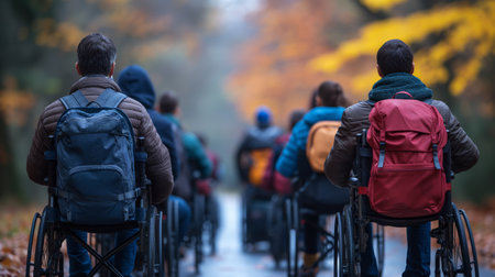 person on the wheelchair in mall.の素材