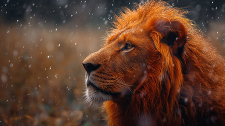 portrait of a lion.の素材