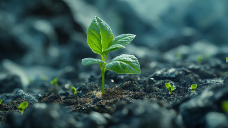 young green plant.の素材