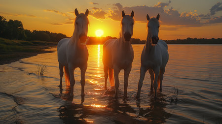 horse on the beach.の素材