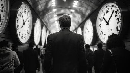 big clock on the railway station.の素材