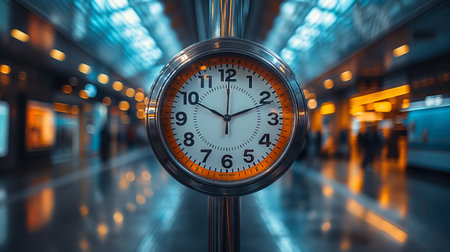 big clock on the railway station.の素材