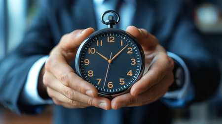 stopwatch in hand.の素材