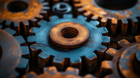old rusty gears.の素材