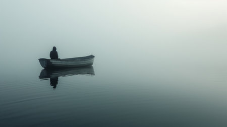 boat on the lake.の素材
