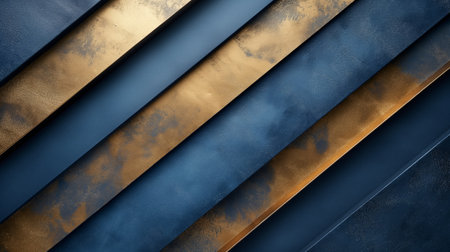 blue background with gray and gold lines.の素材