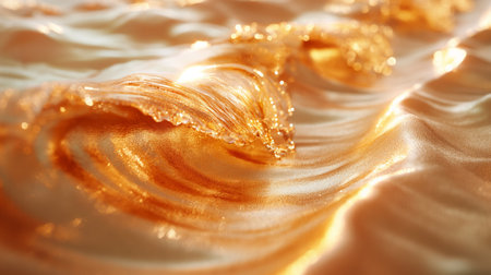 melted liquid gold surface.の素材