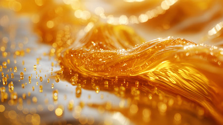 melted liquid gold surface.の素材