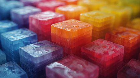 colorful cubes background.の素材