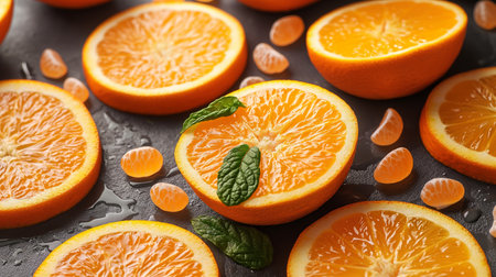 orange slices.の素材