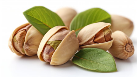 pistachio nuts in a bowl.の素材