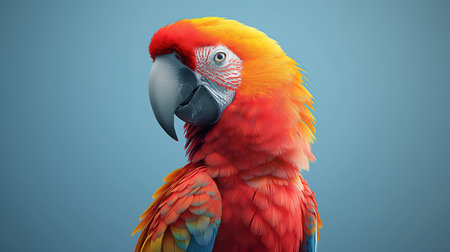 happy parrot in cartoon style.の素材