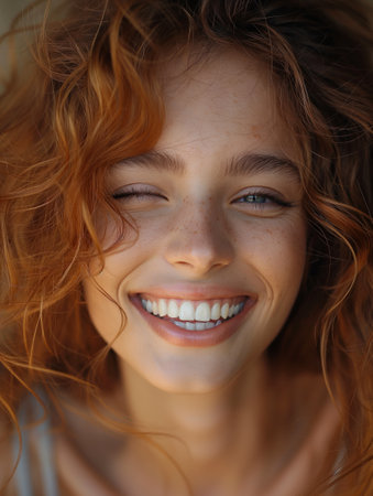 happy smiling woman.の素材