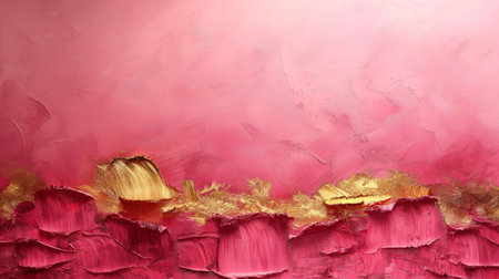 large pink strokes oil painting.の素材