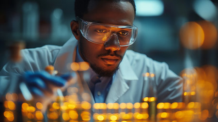 scientist in laboratory.の素材