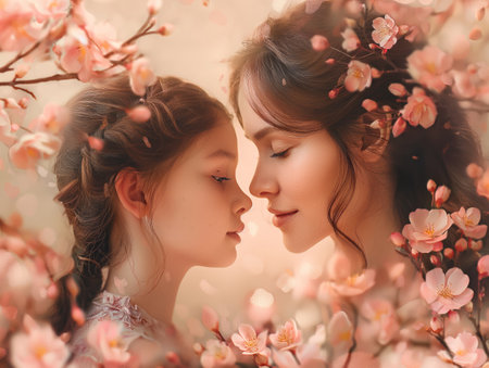 Greeting card with Mother day.の素材