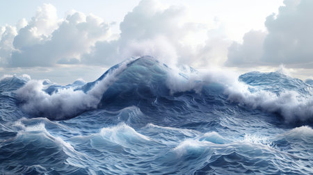 big ocean wave.の素材