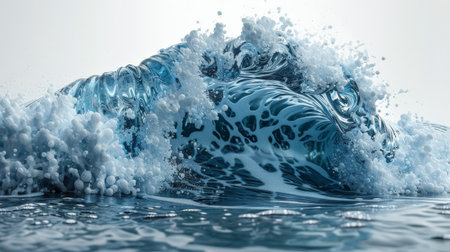 big ocean wave.の素材