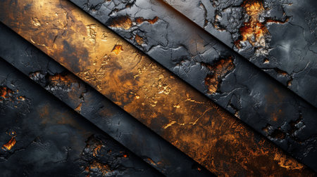 Black background with grunge texture decorated with Shiny golden lines. black gold luxury background.の素材