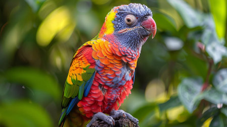 parrot on a branch.の素材