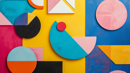 Colorful geometric shapes.の素材